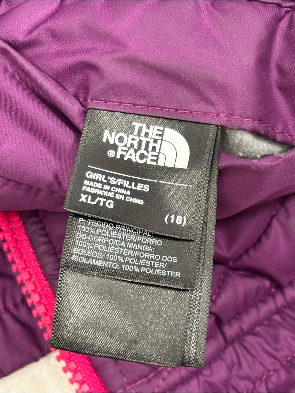 The North Face Kids Girl's Reversible Perrito Jacket Big Kids Size XL18